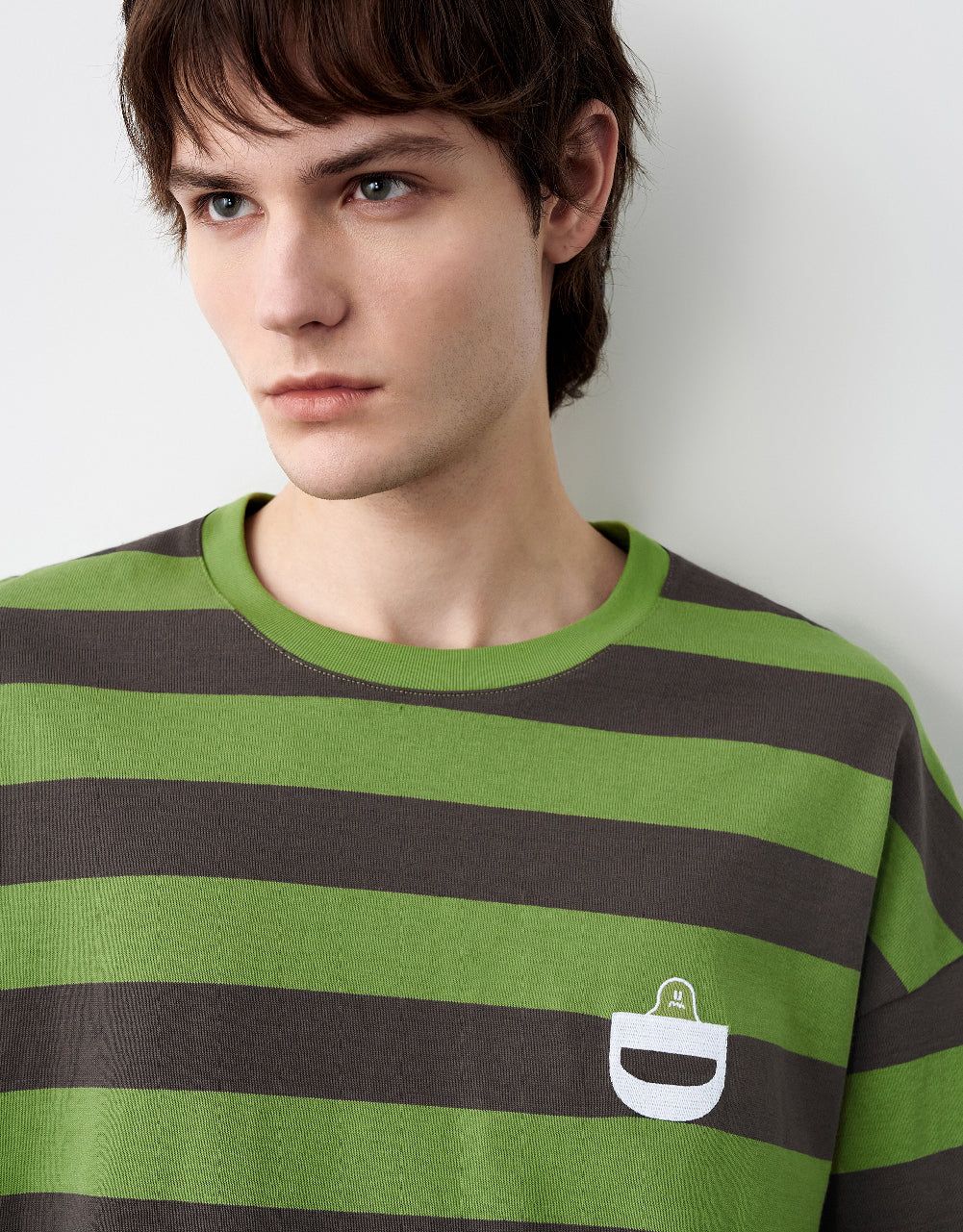 Striped Printed Crew Neck T-Shirt sold by Urban Revivo product image thumbnail 4