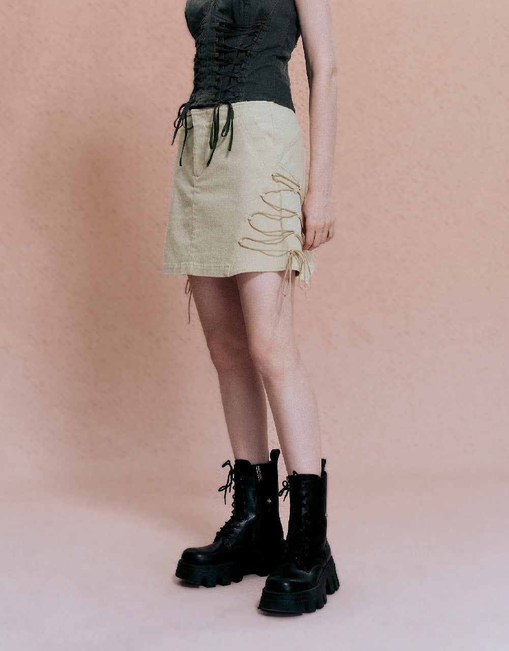 Mini Lace Up A-Line Skirt sold by Urban Revivo product image thumbnail 4