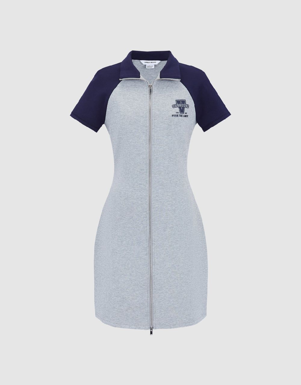 Zipper Front Skater Dress sold by Urban Revivo