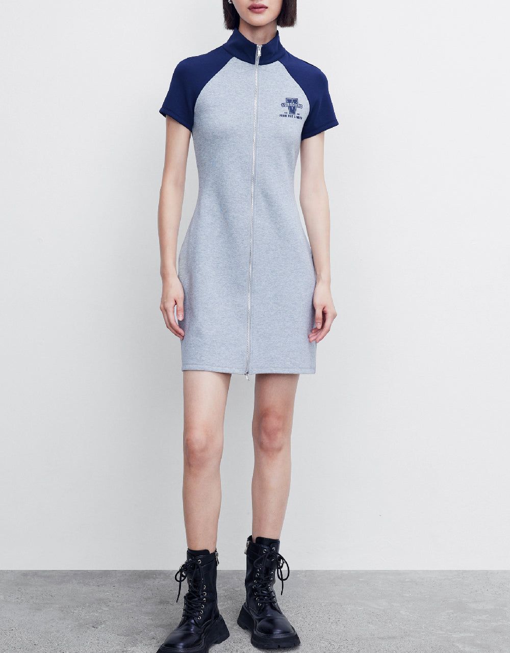 Zipper Front Skater Dress sold by Urban Revivo product image thumbnail 2