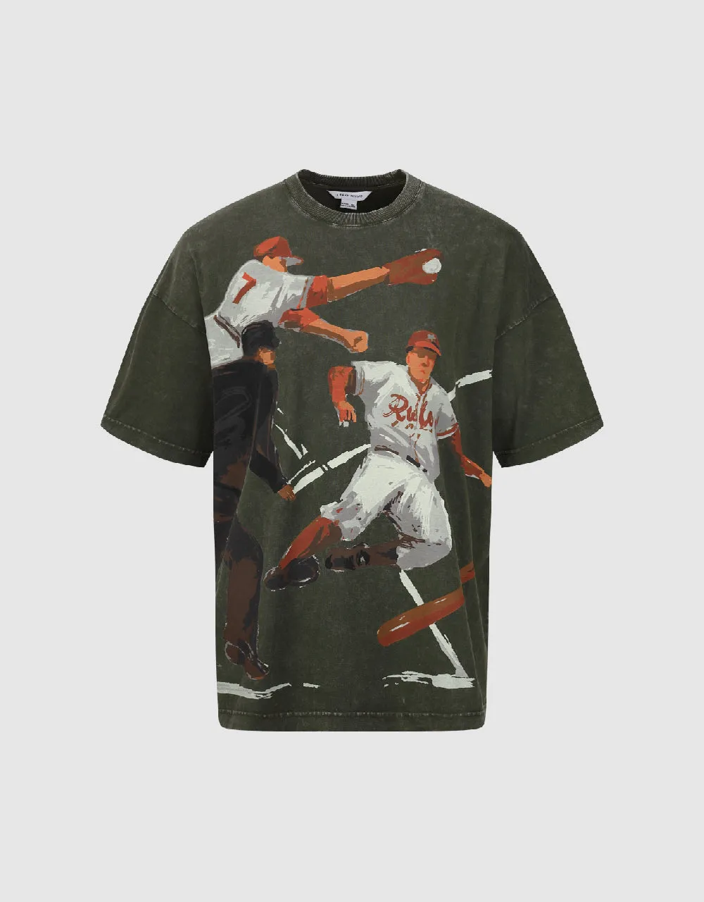 Printed Crew Neck T-Shirt sold by Urban Revivo product image thumbnail 2