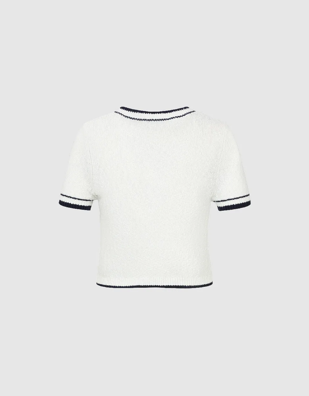 Button Up Crew Neck Knitted Cardigan sold by Urban Revivo product image thumbnail 5