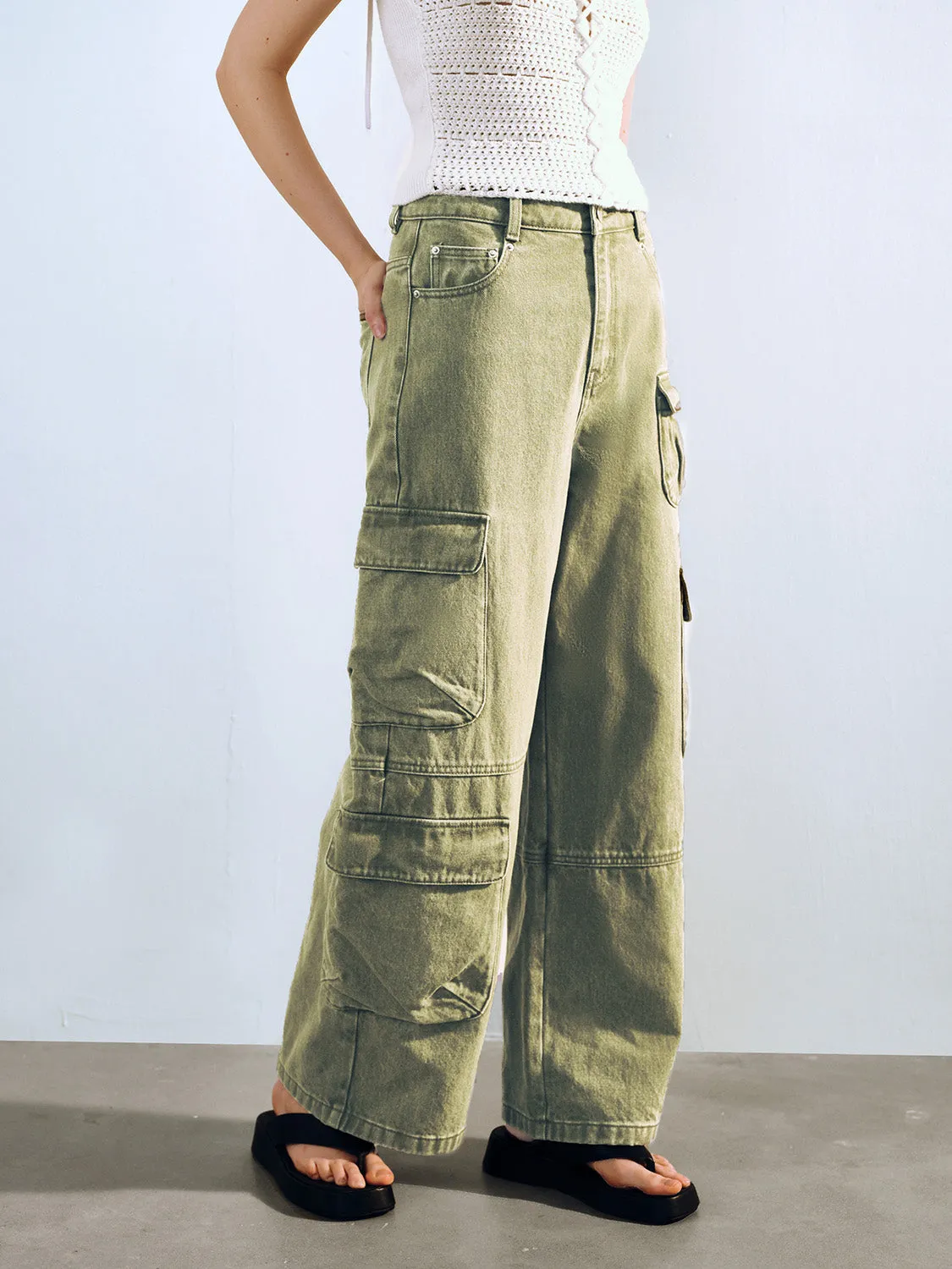 Wide-Leg Jeans sold by Urban Revivo product image thumbnail 3