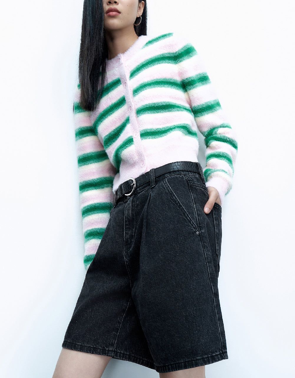 Striped Knitted Cardigan sold by Urban Revivo product image thumbnail 3