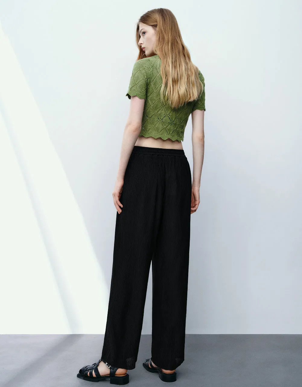 Button Up Crew Neck Knitted T-Shirt sold by Urban Revivo product image thumbnail 4