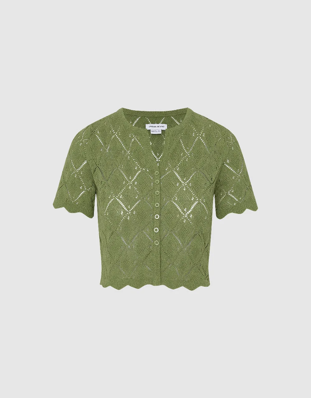 Button Up Crew Neck Knitted T-Shirt sold by Urban Revivo product image thumbnail 2