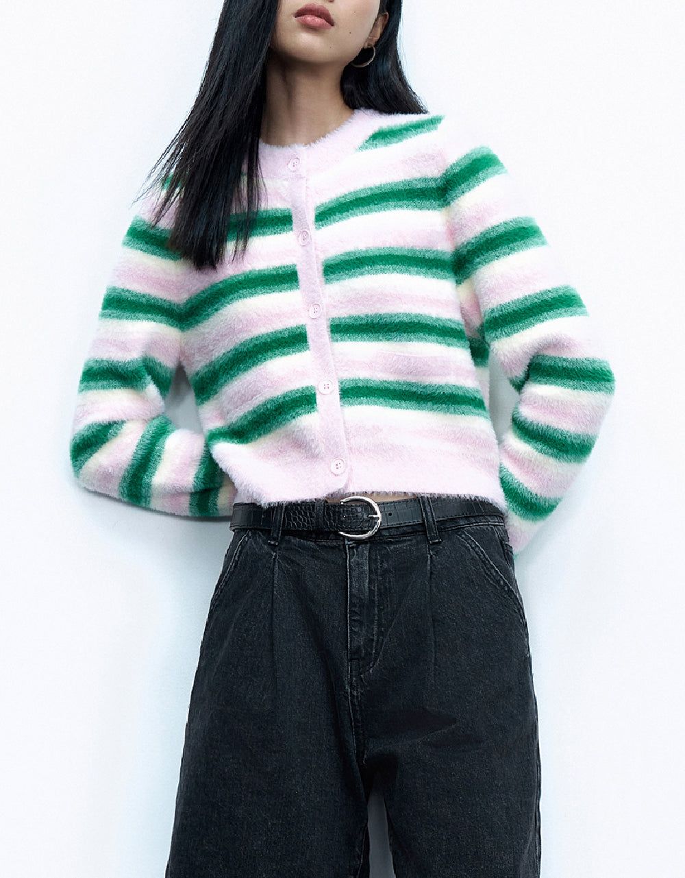 Striped Knitted Cardigan sold by Urban Revivo product image thumbnail 2