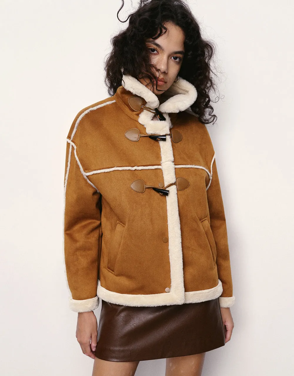 Straight Furry Jacket sold by Urban Revivo