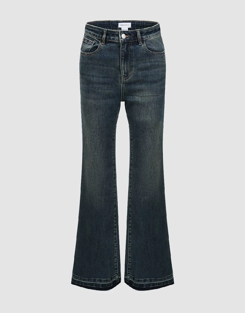 Raw Hem Flare Jeans sold by Urban Revivo