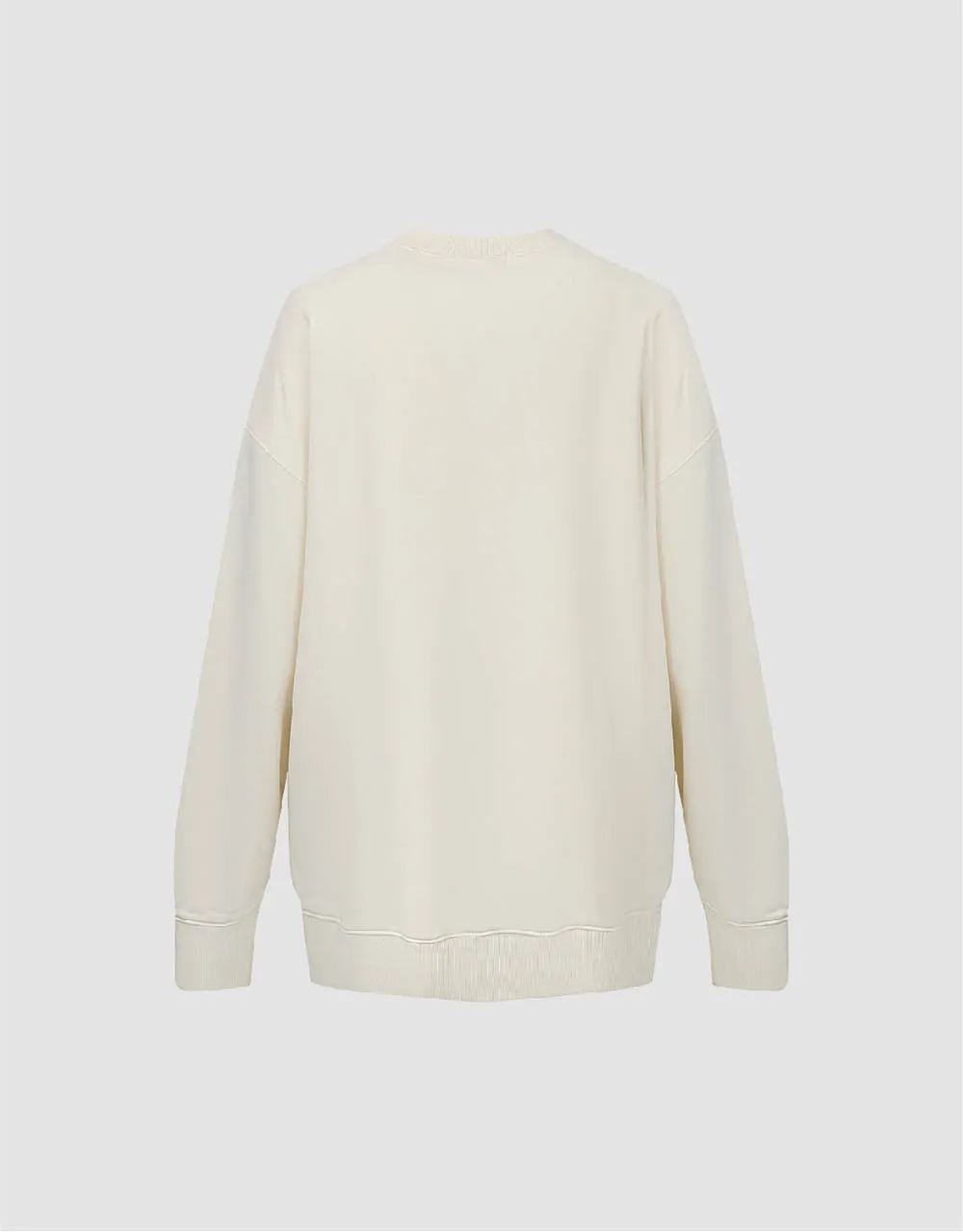 Poodle Printed Crew Neck Loose Sweatshirt sold by Urban Revivo product image thumbnail 5