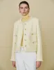 Raw Hem Crew Neck Tweed Jacket sold by Urban Revivo