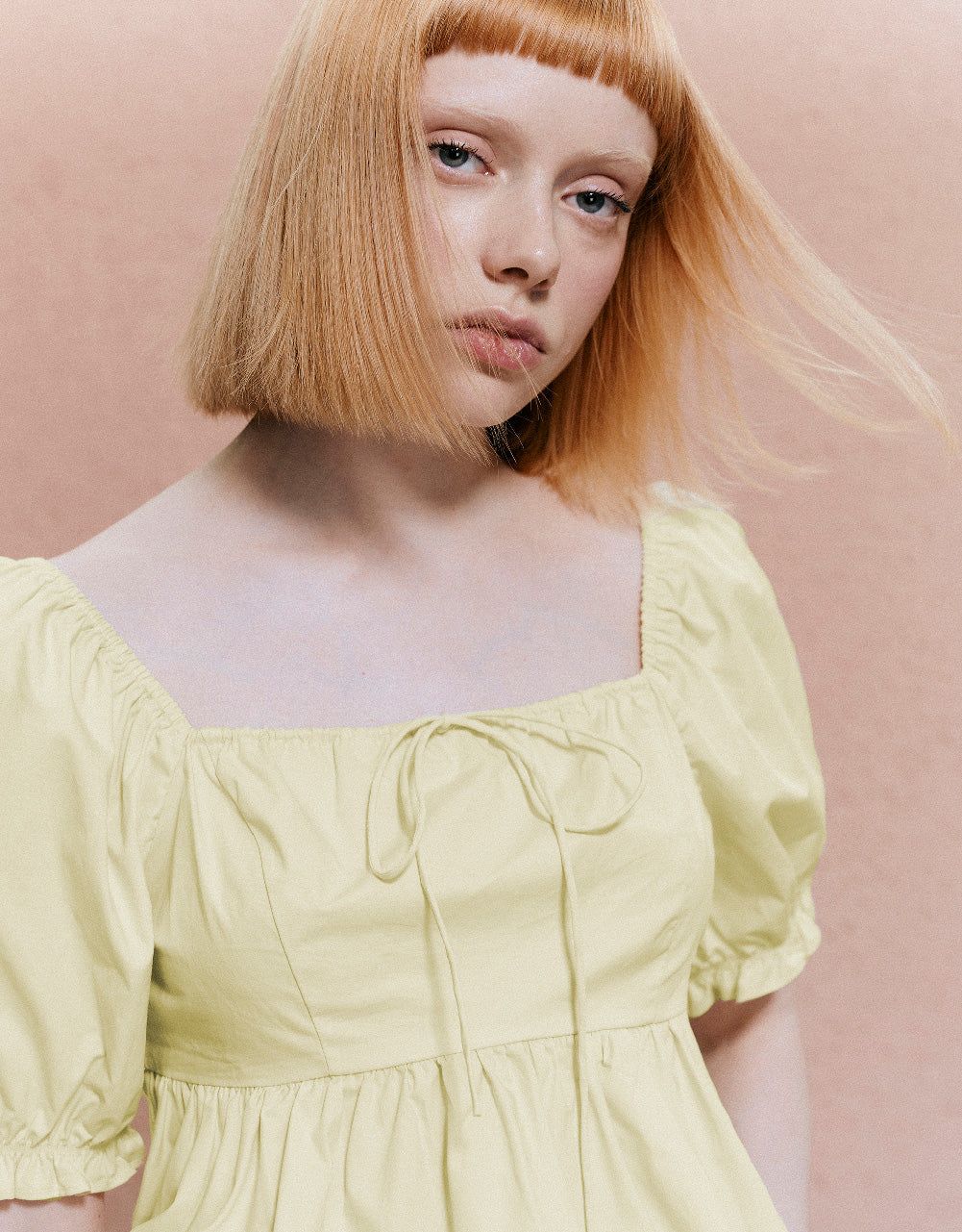Puff Sleeve Square-cut Collar Overhead Shirt sold by Urban Revivo product image thumbnail 5