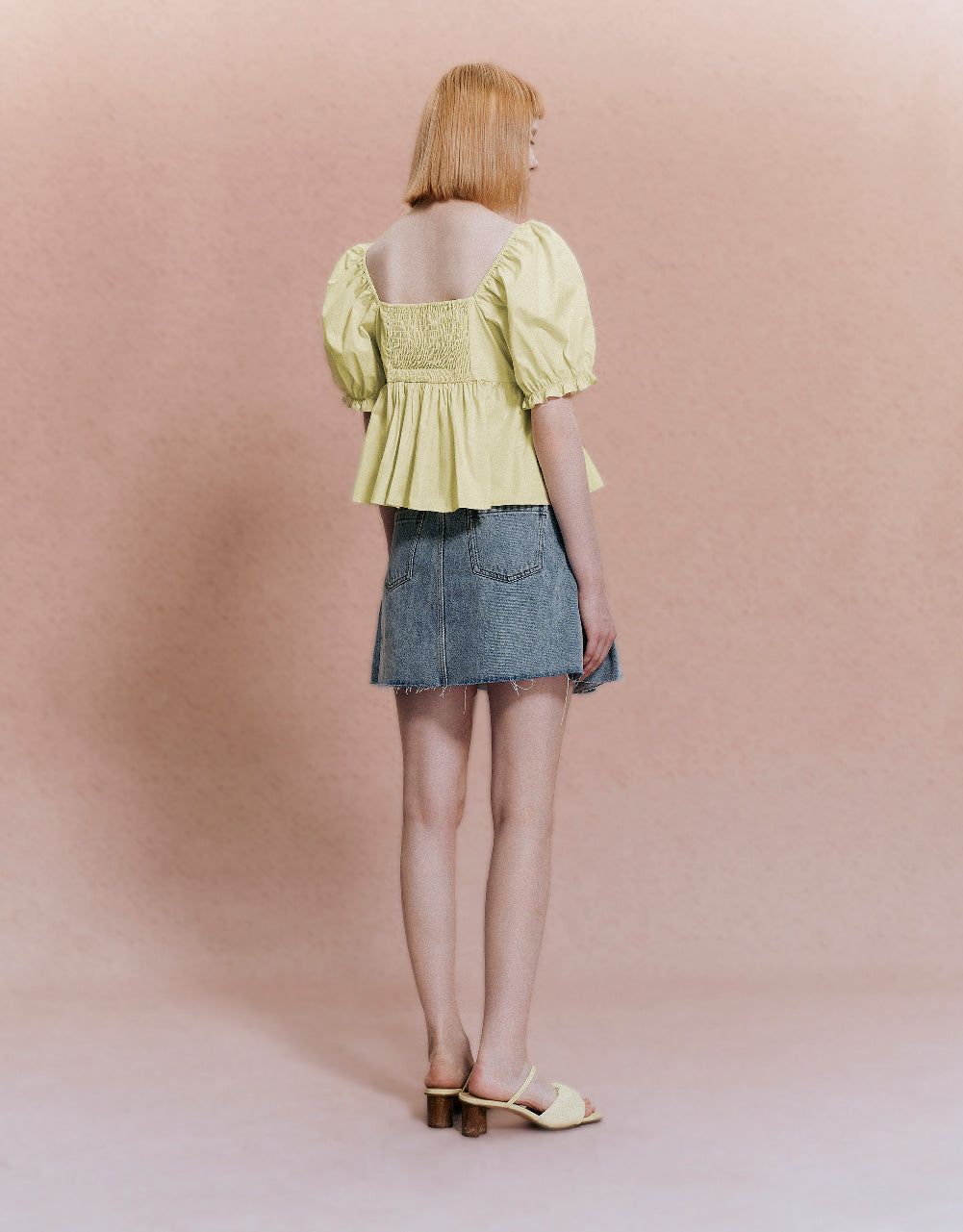 Puff Sleeve Square-cut Collar Overhead Shirt sold by Urban Revivo product image thumbnail 4