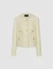Raw Hem Crew Neck Tweed Jacket sold by Urban Revivo
