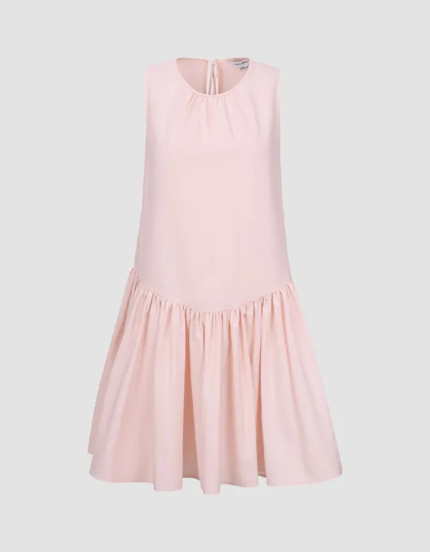 Sleeveless Crew Neck Straight Dress made by Urban Revivo