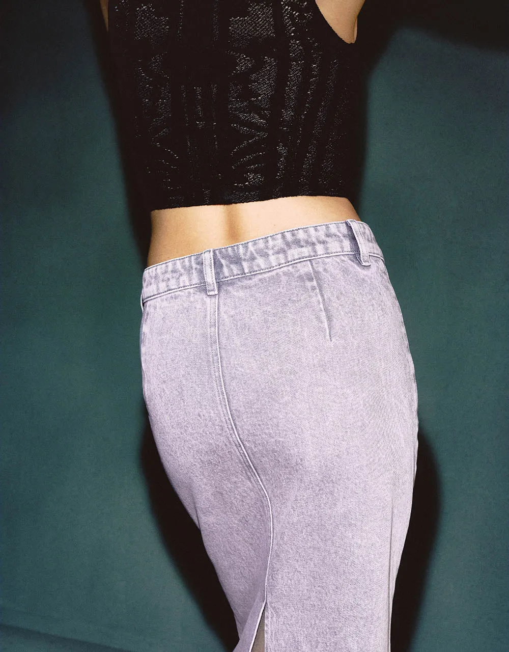 Midi Fishtail Denim Skirt sold by Urban Revivo product image thumbnail 5