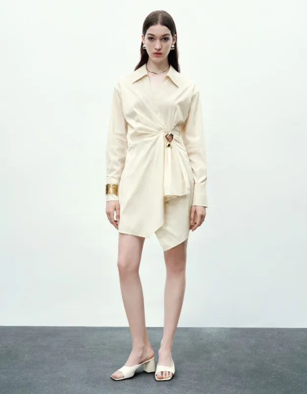 Wrapped Skater Shirt Dress sold by Urban Revivo