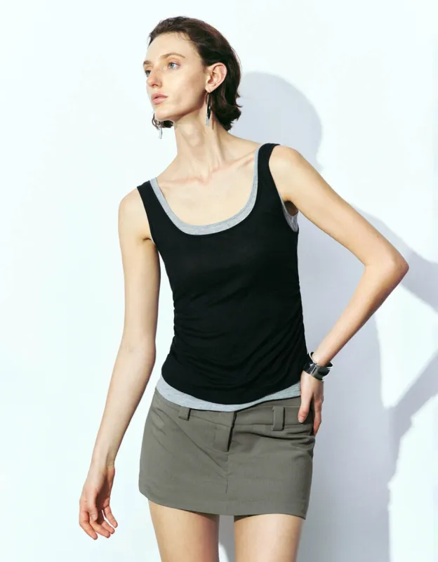 Crew Neck Skinny Tank Top sold by Urban Revivo
