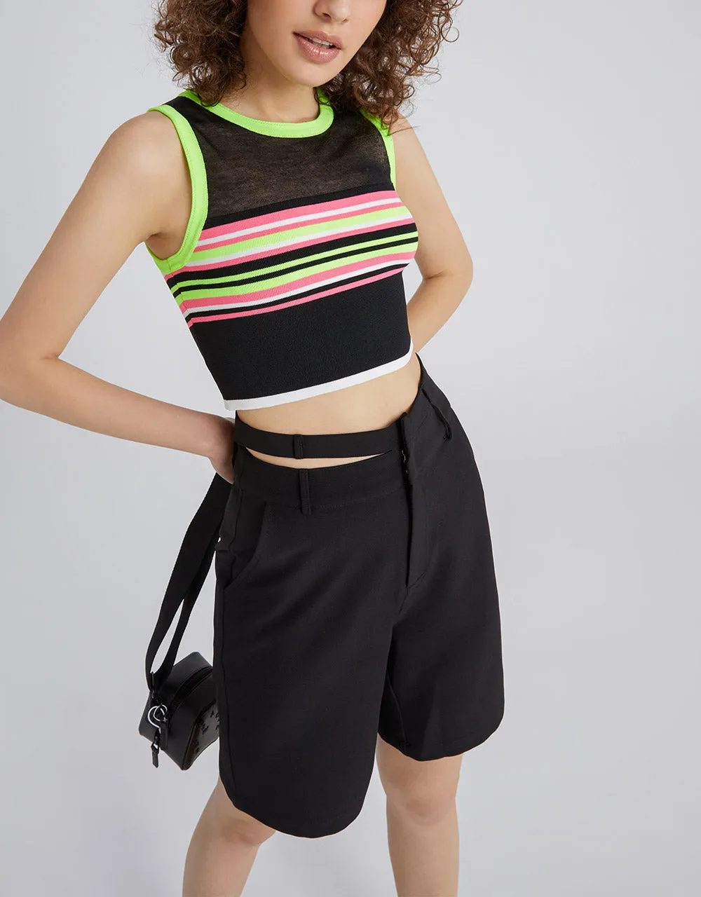 Striped Knitted Tank Top sold by Urban Revivo product image thumbnail 2