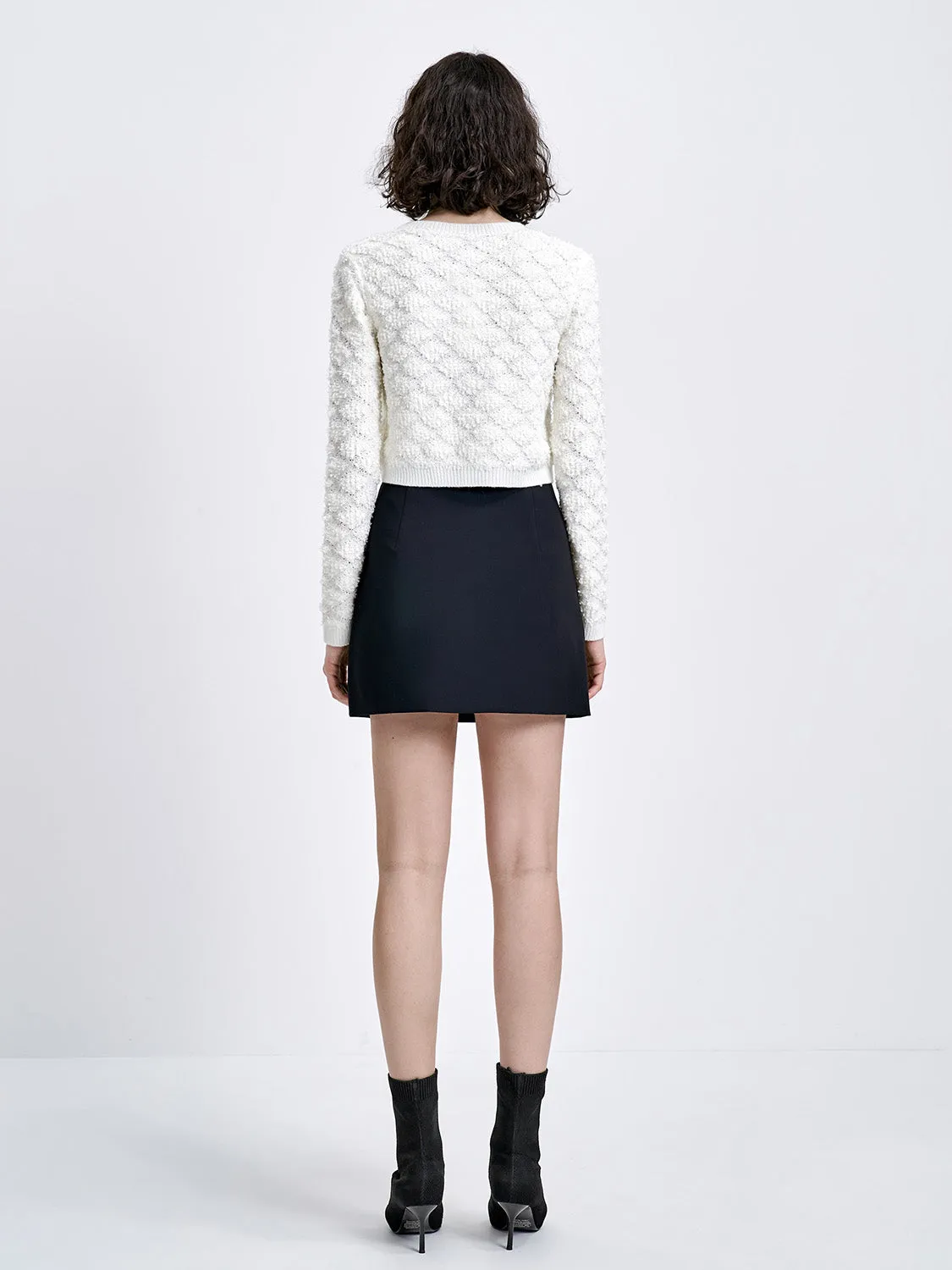Crew Neck Knitted Cardigan sold by Urban Revivo product image thumbnail 4