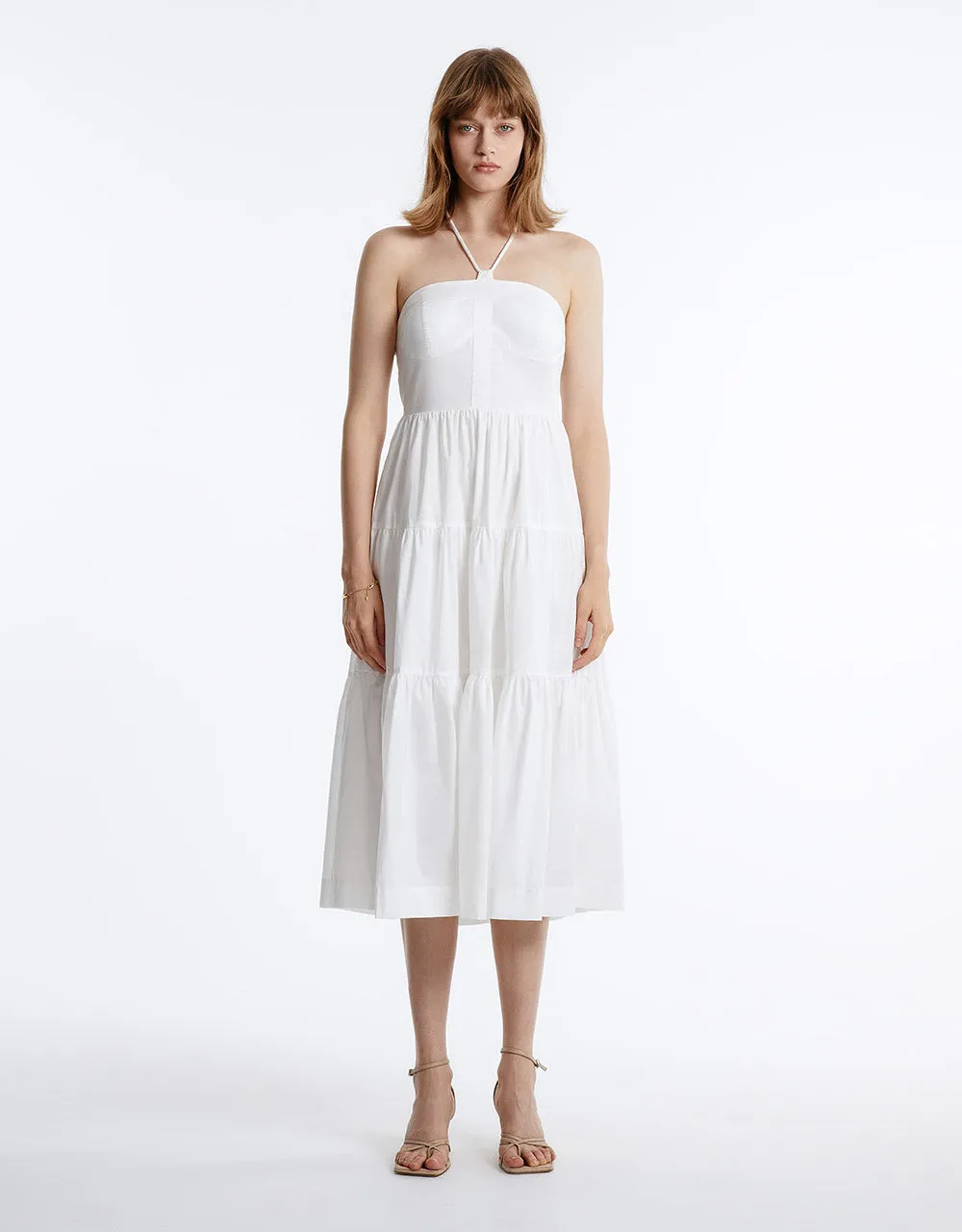 Halter Tiered Midi Dress sold by Urban Revivo product image thumbnail 4