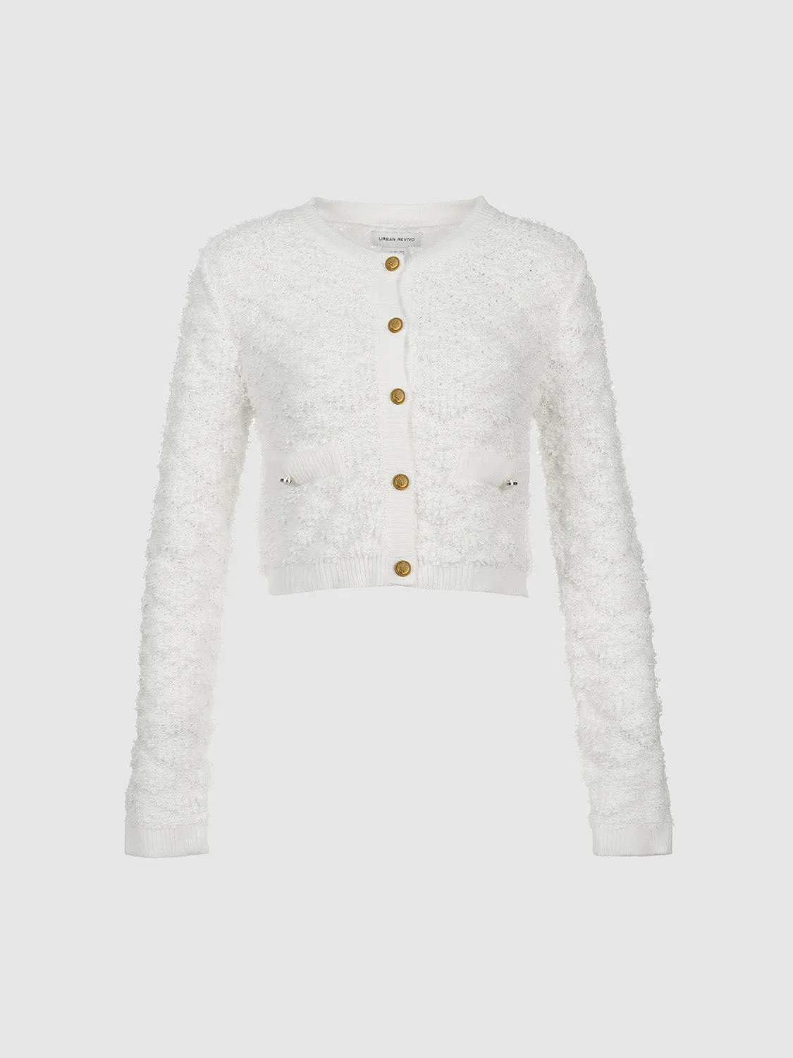 Crew Neck Knitted Cardigan sold by Urban Revivo product image thumbnail 2