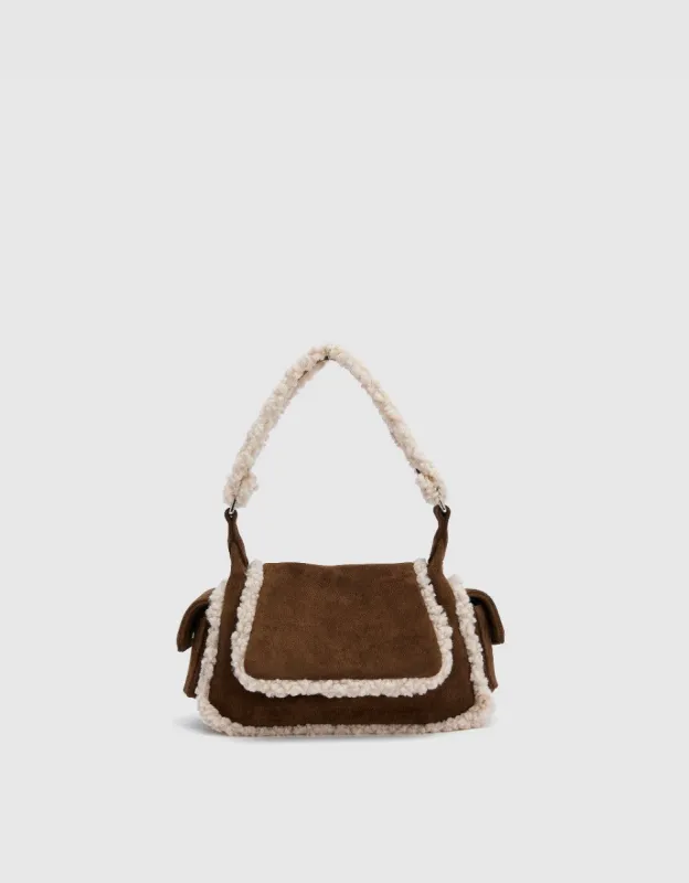 Furry Trim Shoulder Bag sold by Urban Revivo