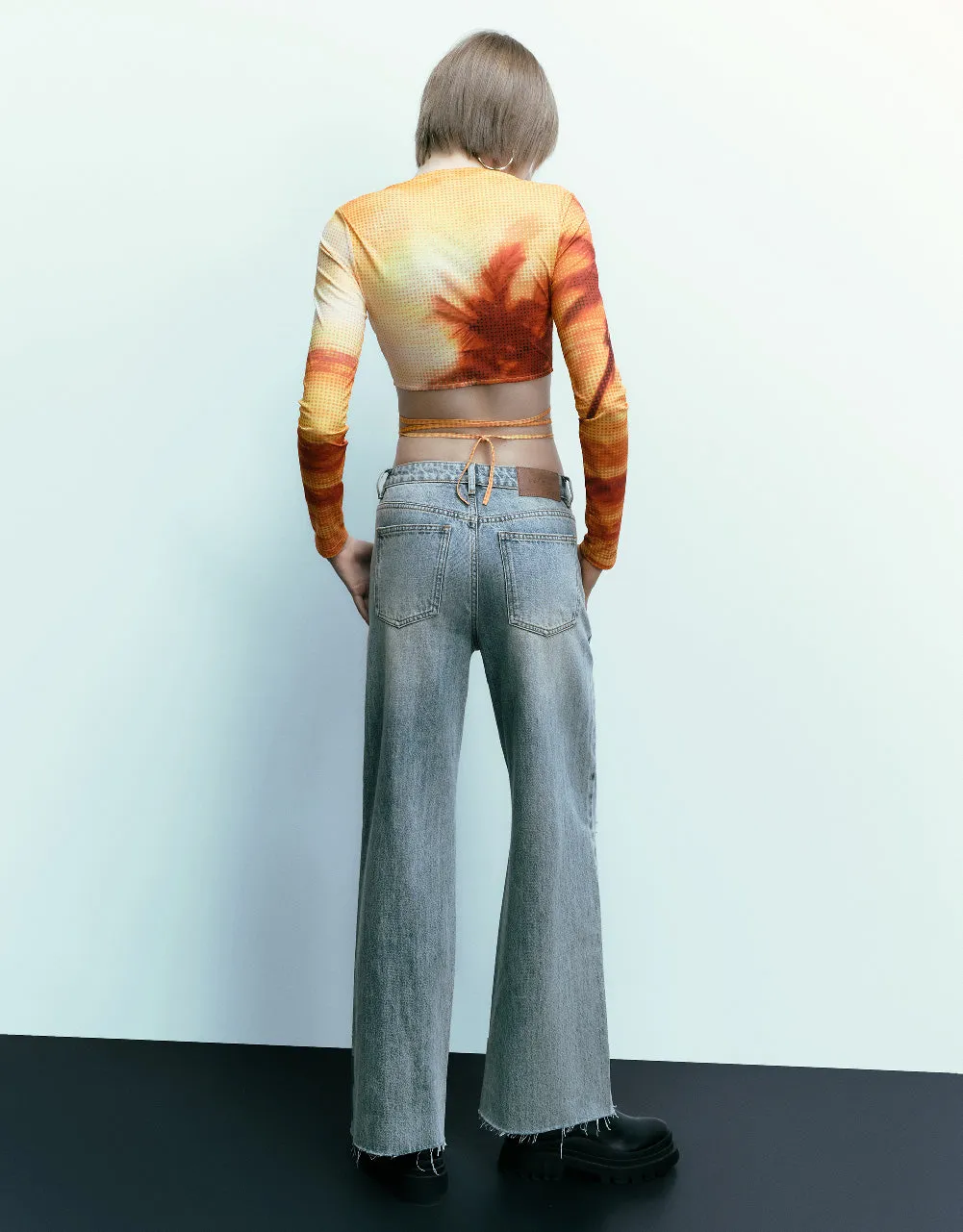 Ripped Wide-Leg Jeans sold by Urban Revivo product image thumbnail 5
