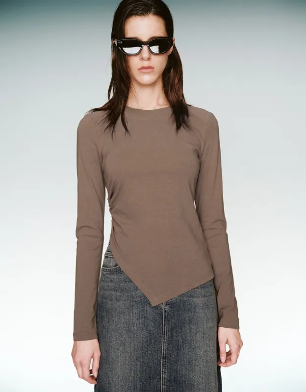 Crew Neck Skinny Knitted T-Shirt sold by Urban Revivo