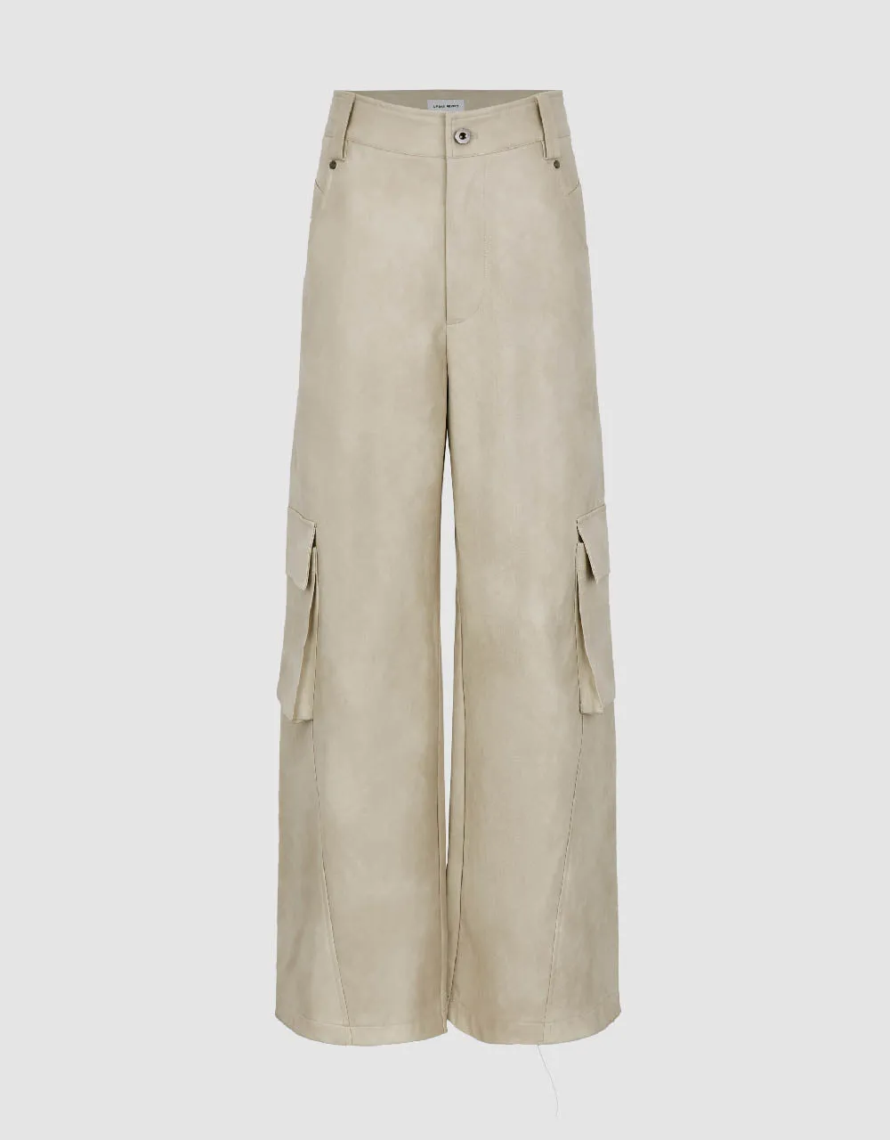 Vegan Leather Wide-Leg Pants sold by Urban Revivo