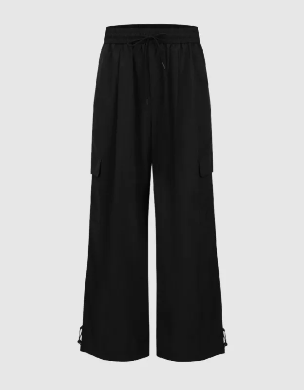 Drawstring Waist Jogger Pants sold by Urban Revivo