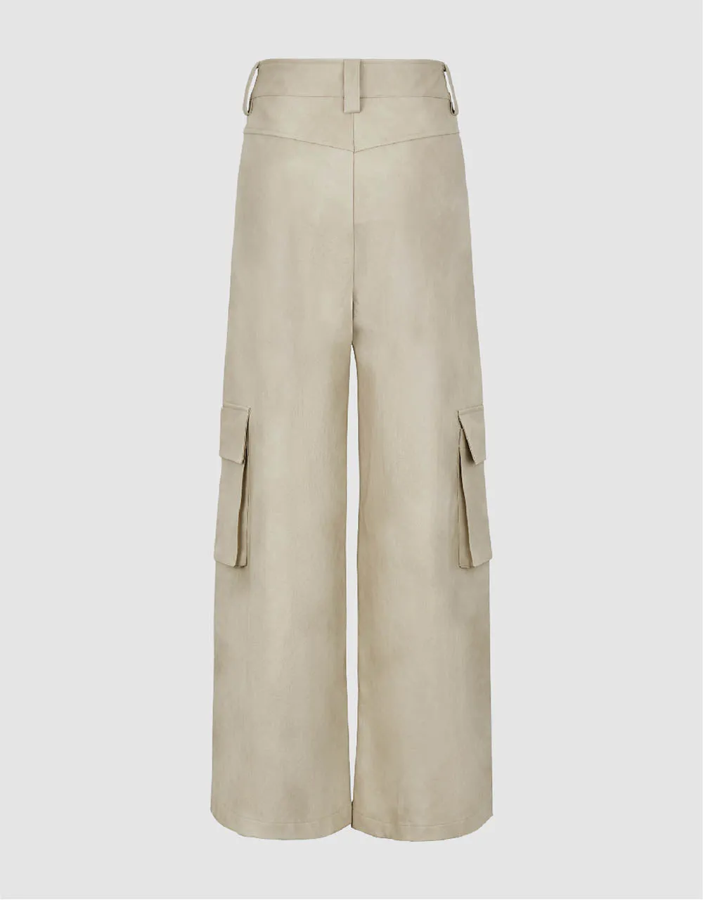 Vegan Leather Wide-Leg Pants sold by Urban Revivo product image thumbnail 3