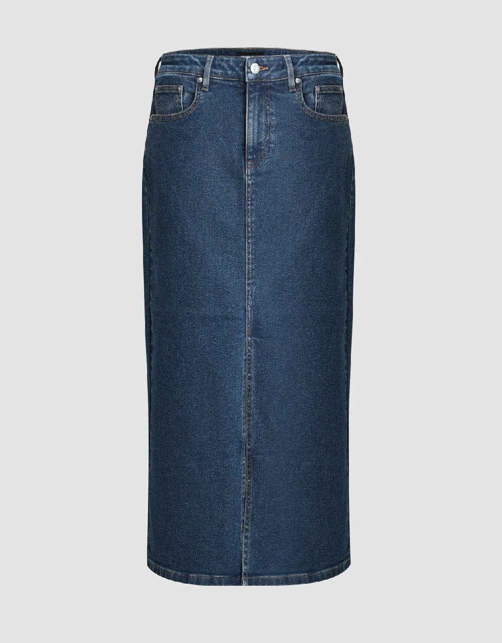 Split Hem Straight Denim Skirt sold by Urban Revivo