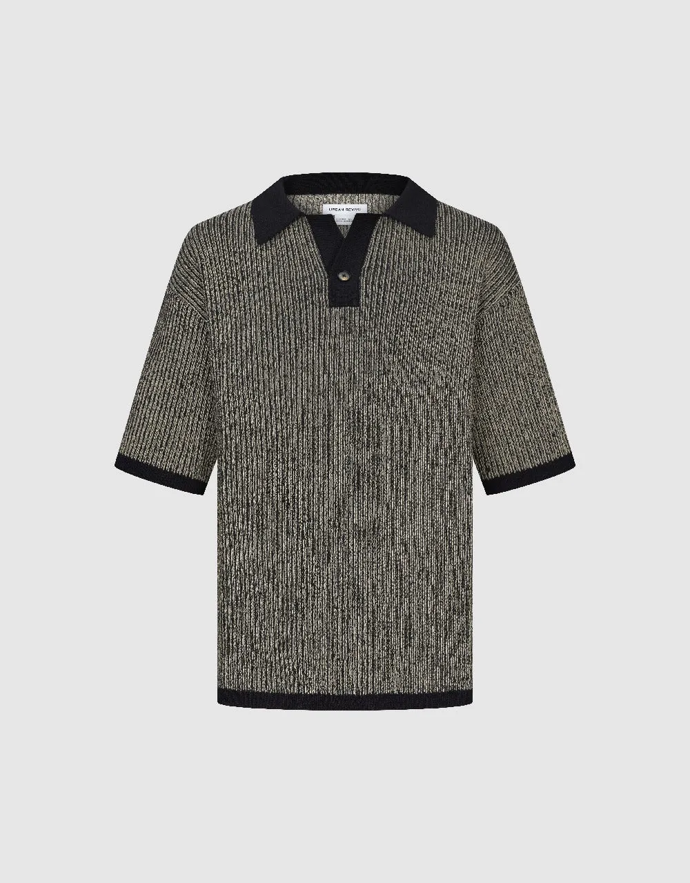 Lapel Knitted T-Shirt sold by Urban Revivo