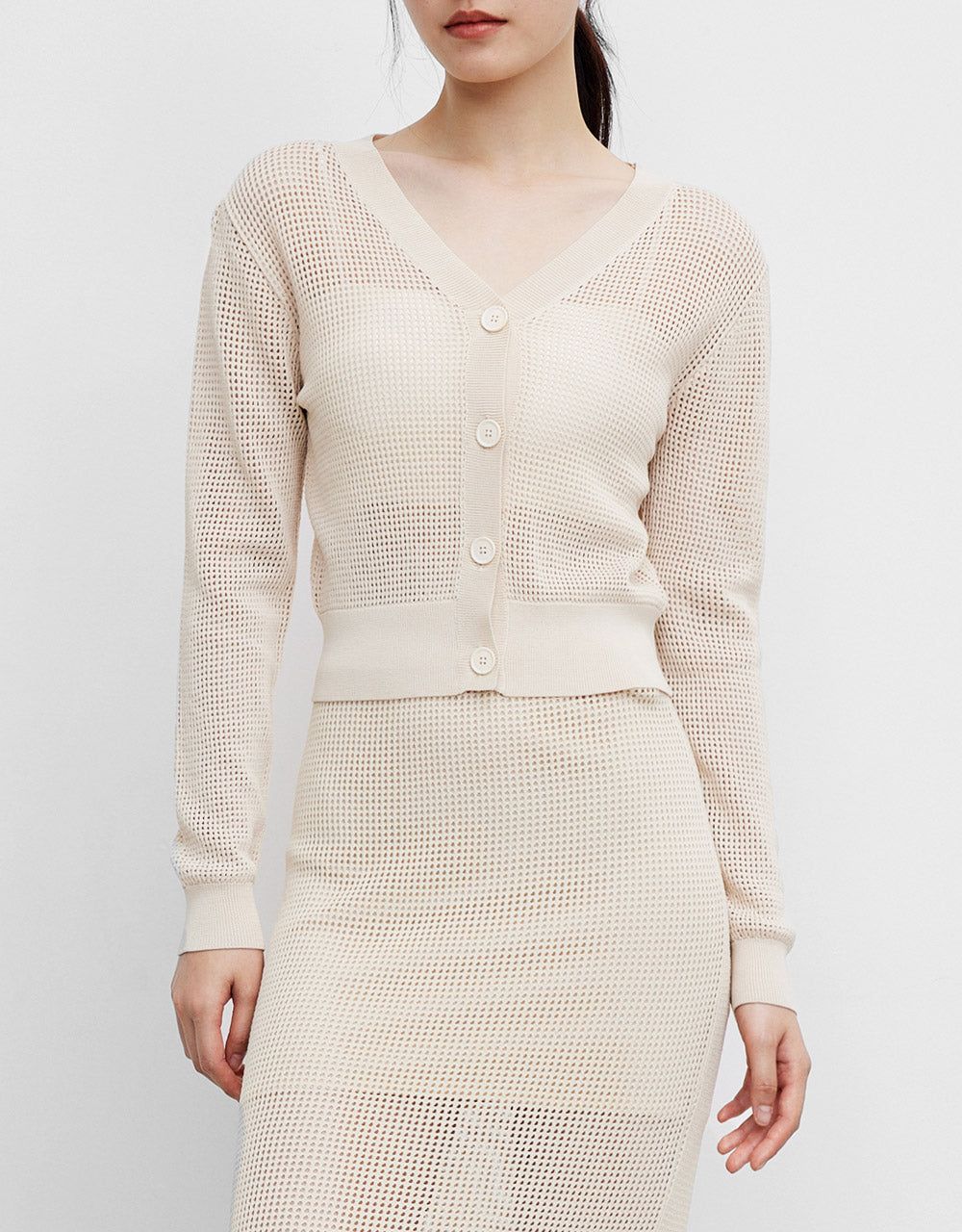 Button Up V Neck Cardigan sold by Urban Revivo product image thumbnail 2