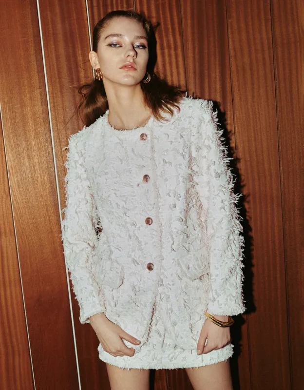 Standard Sleeve Fuzzy Jacket sold by Urban Revivo