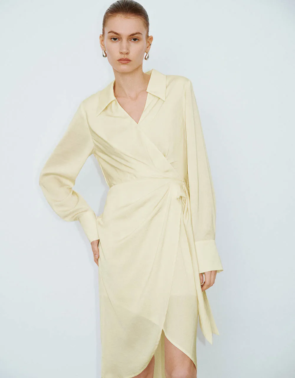 Surplice Front Straight Dress sold by Urban Revivo