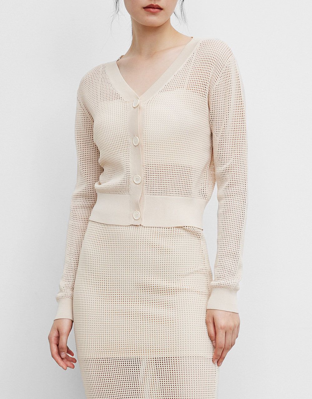 Button Up V Neck Cardigan sold by Urban Revivo product image thumbnail 5