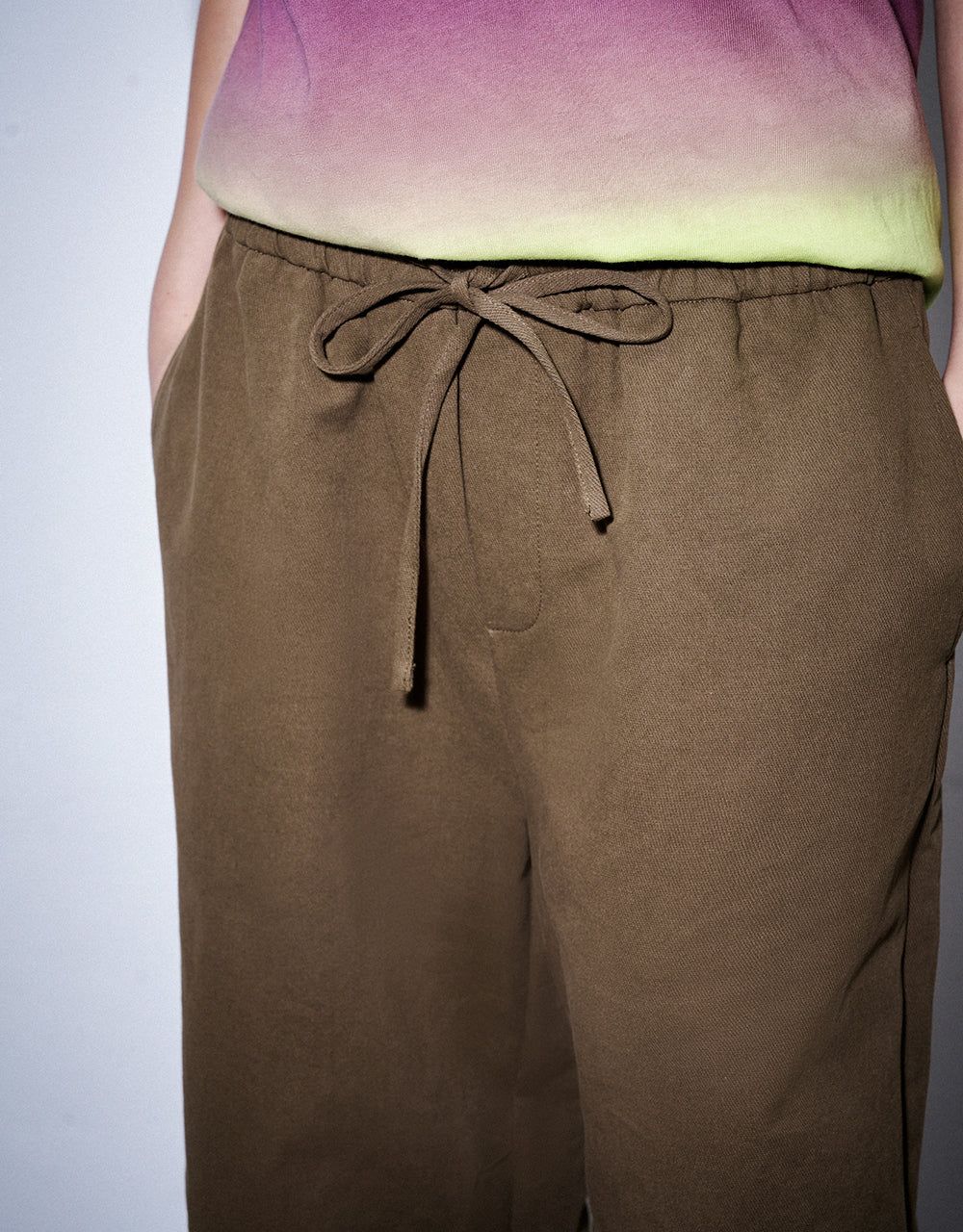 Drawstring Waist Wide-Leg Pants sold by Urban Revivo product image thumbnail 4