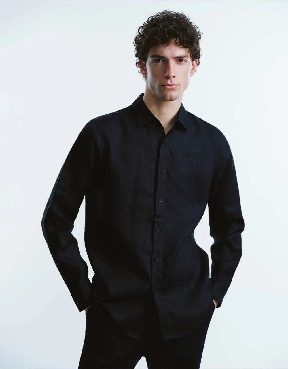 Button Up Straight Shirt sold by Urban Revivo