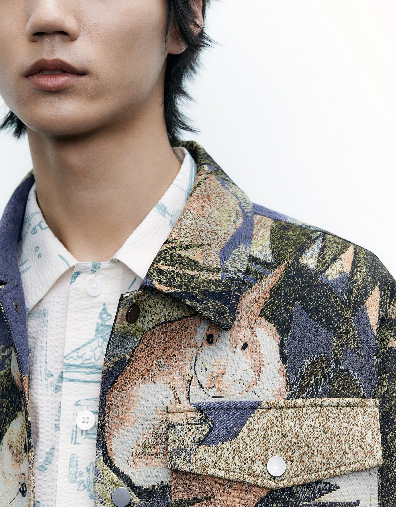 Printed Button Up Jacket sold by Urban Revivo product image thumbnail 5
