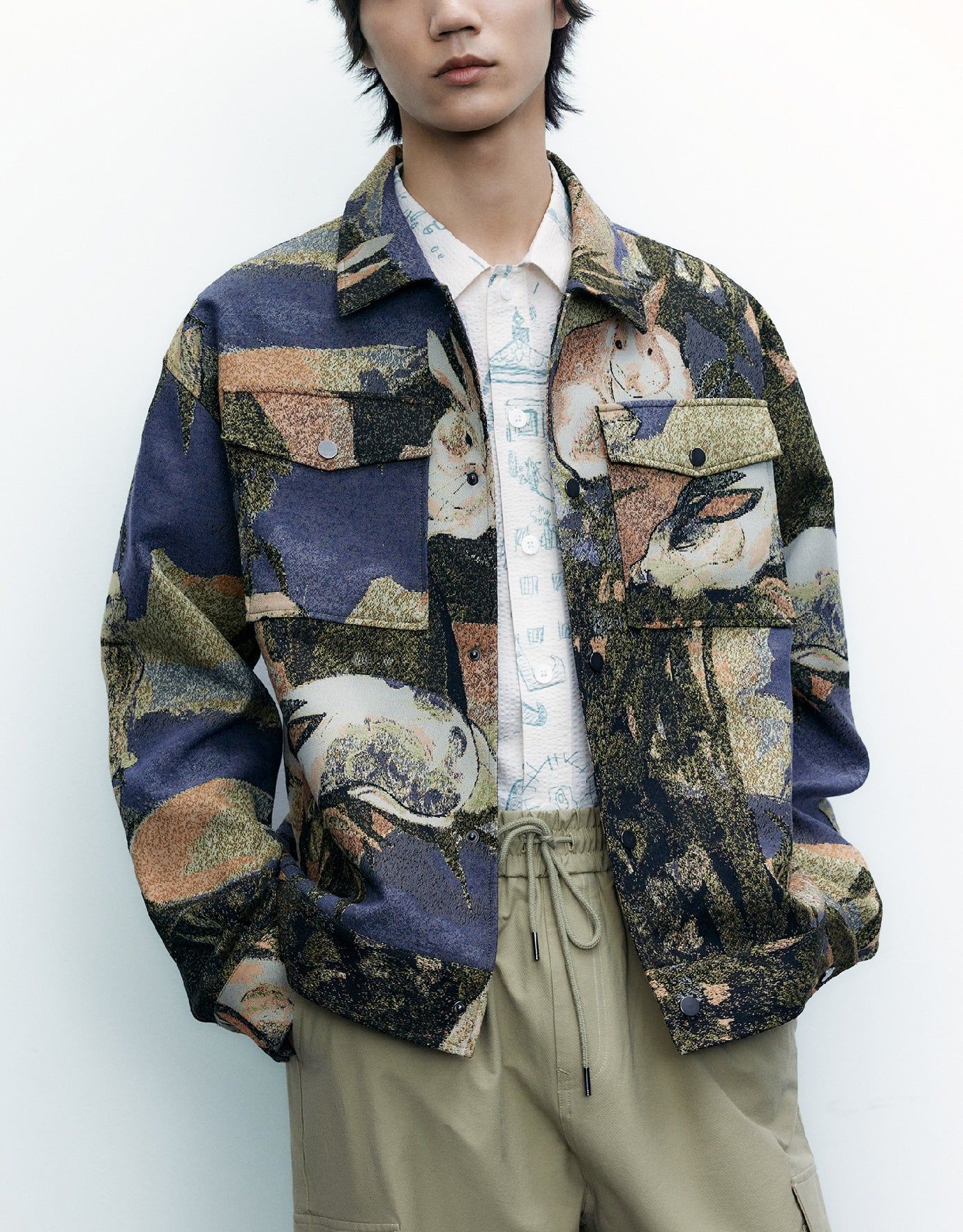 Printed Button Up Jacket sold by Urban Revivo product image thumbnail 2