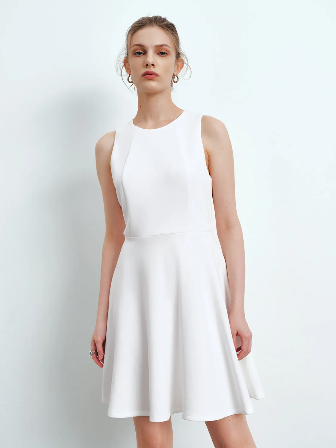 Sleeveless Crew Neck Skater Dress sold by Urban Revivo