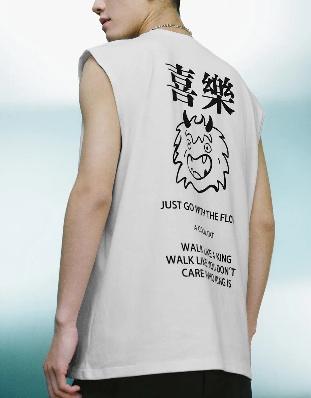 Letter Printed Crew Neck Tank Top sold by Urban Revivo product image thumbnail 3