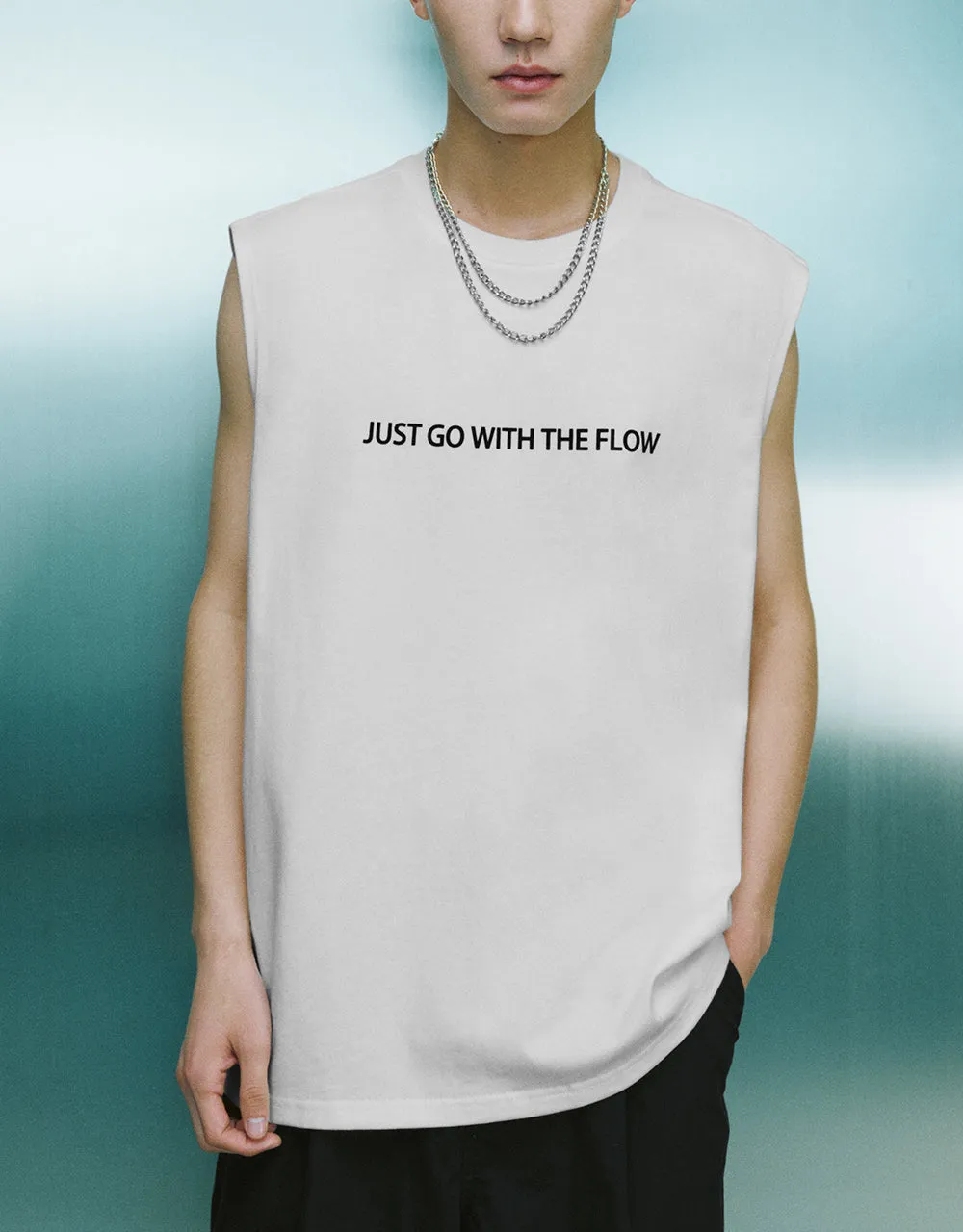 Letter Printed Crew Neck Tank Top sold by Urban Revivo product image thumbnail 2