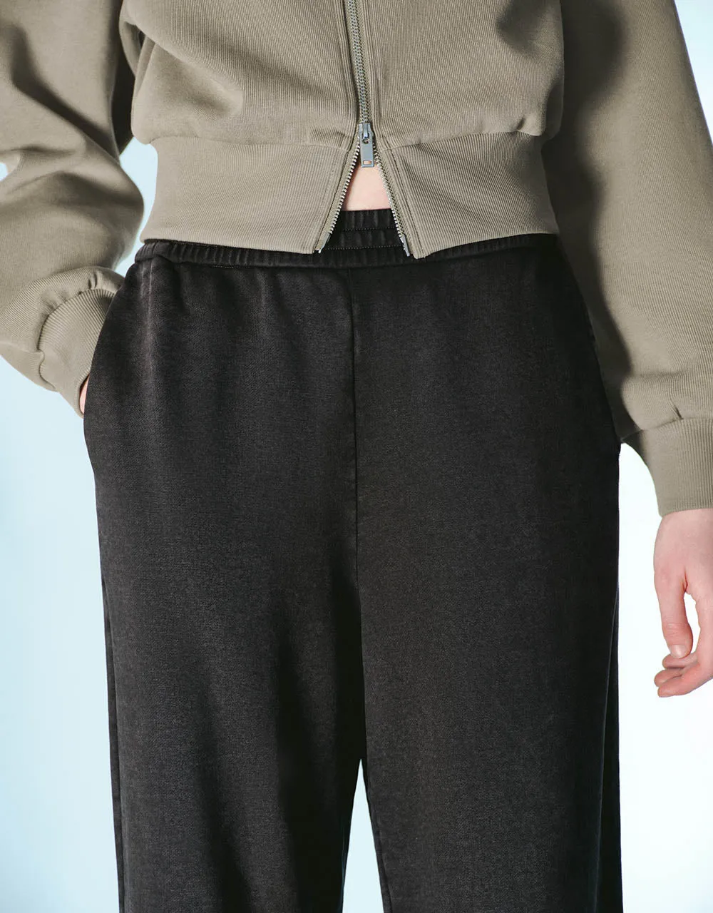 Elastic Waist Knitted Wide-Leg Pants sold by Urban Revivo product image thumbnail 5