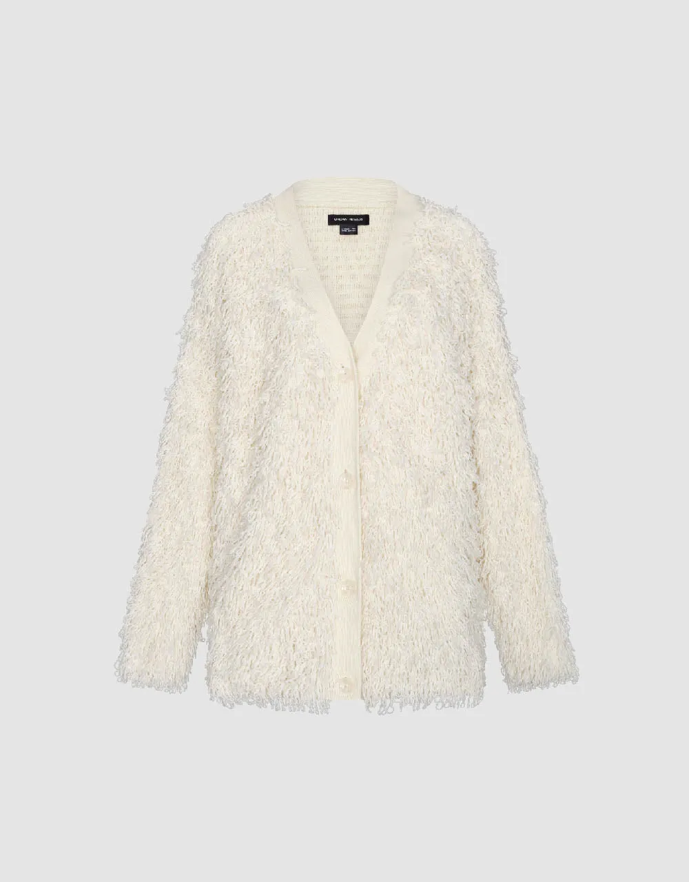 Fluffy V-Neck Knitted Cardigan sold by Urban Revivo product image thumbnail 2