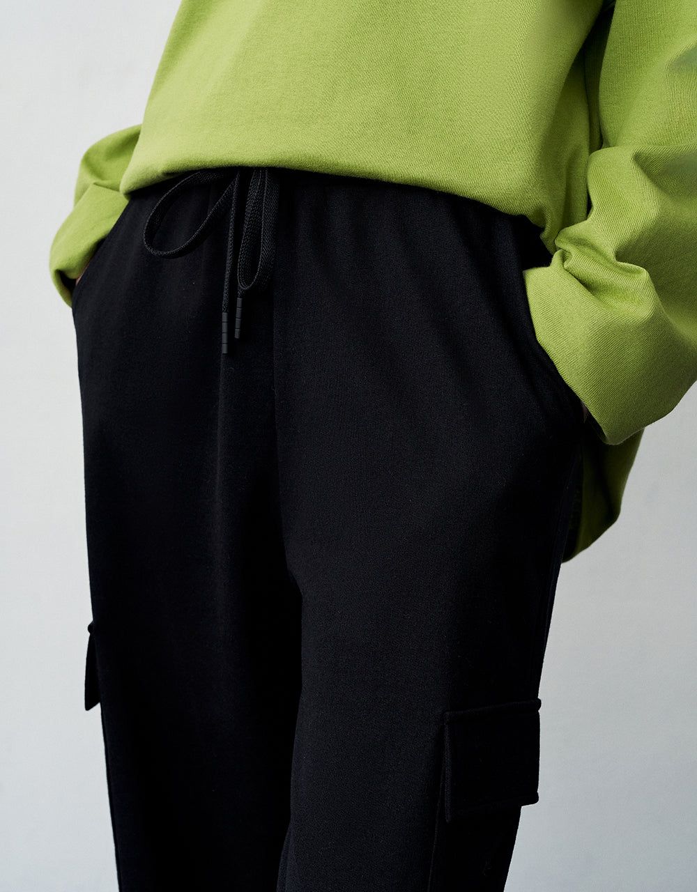 Drawstring Waist Knitted Wide-Leg Pants sold by Urban Revivo product image thumbnail 5