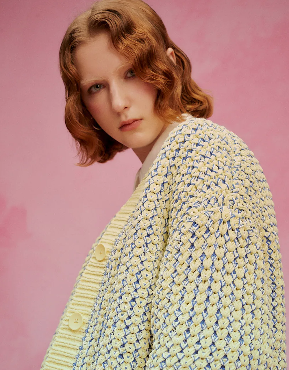 Loose V-Neck Knitted Cardigan sold by Urban Revivo product image thumbnail 5