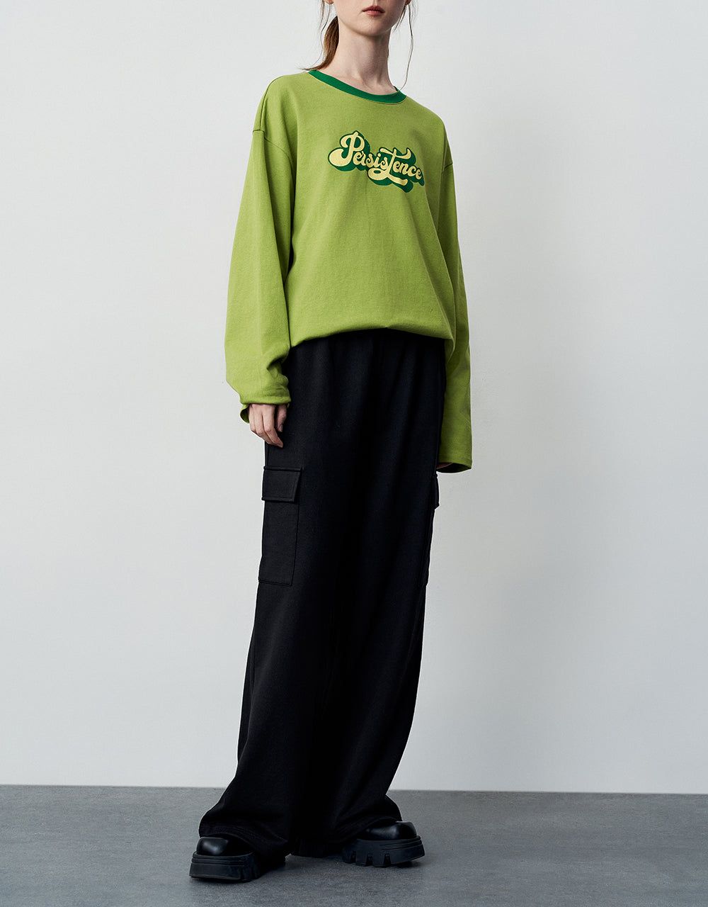 Drawstring Waist Knitted Wide-Leg Pants sold by Urban Revivo product image thumbnail 4